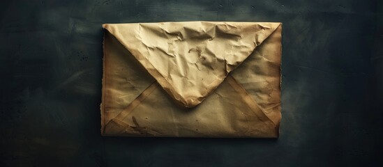 Poster - Envelope like a parchment cast in white juxtaposed against a backdrop as dark as the night, merge to create a striking copy space image.