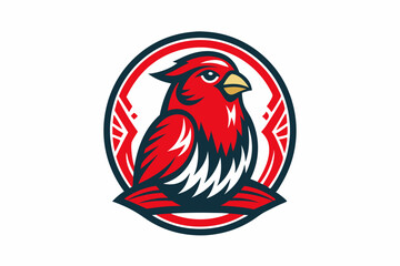 Wall Mural - redpoll unique style logo vector illustration
