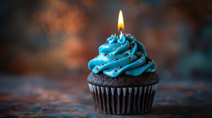 cupcake with candle