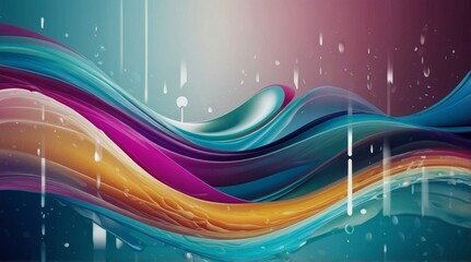 Wall Mural - Abstract fluid background design vector for flyer