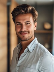 Canvas Print - A man with a beard and a smile.