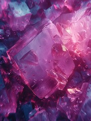 A close-up image of sparkling purple crystals