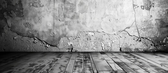 Aufkleber - Vintage black and white wall texture for design with copy space image.