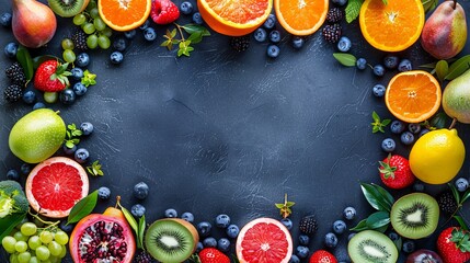Wall Mural - Organic fruits on a white background. A natural and tasty vegetarian option.