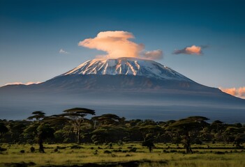 Canvas Print - A view of Mount Kilimanjaro in Tanzania