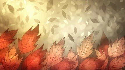 Wall Mural -    leaves on a window with a blurred background in the foreground and a blurred background behind