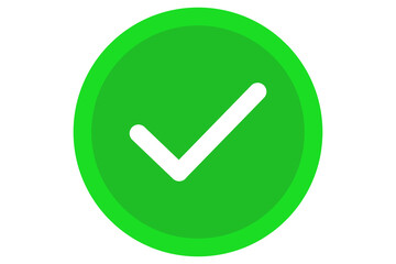 Wall Mural - check mark icon button transparent png file