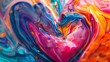 © Ibad - A close-up of a heart-shaped piece of abstract art