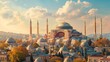 © Oskar - A stunning skyline at sunset showcasing historic domes and minarets, capturing the grandeur and architectural elegance of a historic cityscape.