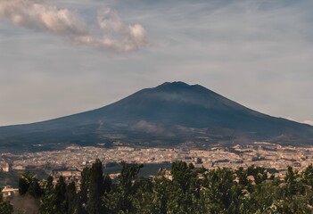 Canvas Print - A view of Mount Etna in Sicily in Italy