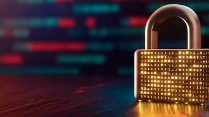 Wall Mural - digital lock cloud computing network safe encrypted storage personal data protection technology encr