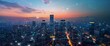© DZMITRY - A smart city with a connected network and internet of things.