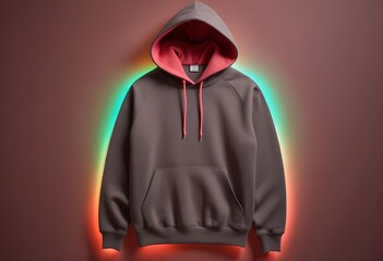 Stylish Hoodies with anime design and diamond beads on it. for mockup