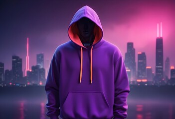 Canvas Print - Stylish Hoodies with anime design and diamond beads on it. for mockup