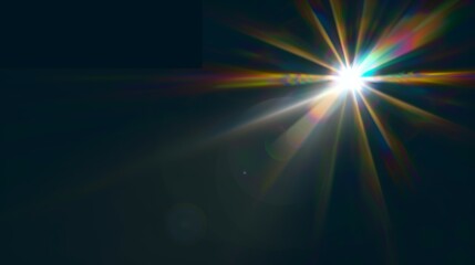Wall Mural - Lens flare effects for overlay designs. Abstract sun burst, digital flare, light lens decoration flash. Blank background
