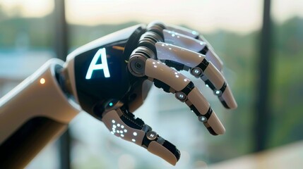 Close up of ai robot s hand representing emerging artificial intelligence concepts