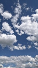 Wall Mural - time lapse of summer sky with white clouds and clear sky