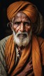 © Alessandro - portrait of indian man, old mand from india, male face, old nepalese