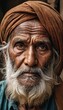 © Alessandro - portrait of indian man, old mand from india, male face, old nepalese