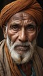 © Alessandro - portrait of indian man, old mand from india, male face, old nepalese