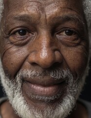 Wall Mural - portrait of a black man, old man laughing