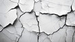 © Nemanja - Cracked wall, black crack lines on white wall background. Old grunge cement texture surface destruction, earthquake effect, split fractured damaged concrete construction