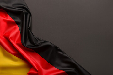 Wall Mural - Flag of Germany on black background