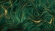 © Ziyan - Luxury golden emerald wallpaper. Abstract gold line arts texture with green emerald background design for cover, invitation background, packaging design, fabric, and print. Vector illustration.