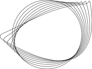 Circle line warped in round frame. Technology element