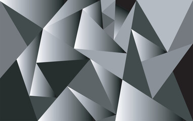 Wall Mural - abstract black and white triangle background