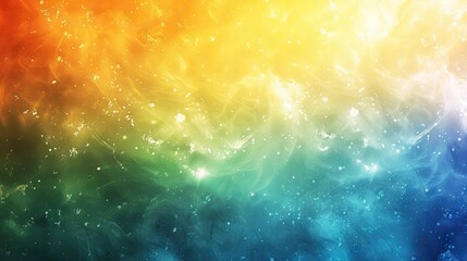 Wall Mural - A colorful background with a blue and green stripe. The background is filled with stars