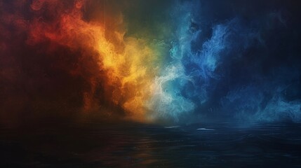 Wall Mural - Abstract Fire and Water Background