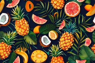 Tropical Fruit Paradise: A Vibrant Delight