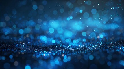 Wall Mural - dark blue and glow particle abstract background.