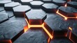 © kashif 2158 - three-dimensional illuminated hexagonal background