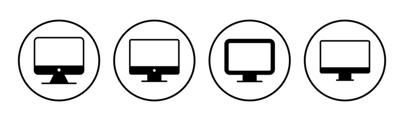 Wall Mural - Computer icon set. computer monitor icon vector.