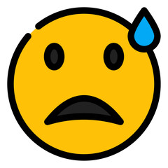 Poster - nervous face expression icon 