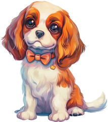 Wall Mural - Cute dog isolated on transparent background. PNG