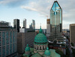 © lightscience - Drone view of the Mary, Queen of the World Cathedral minor basilica in Montreal. Cathedrale Marie-Reine-du-Monde
