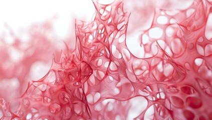 Wall Mural - a close up of a pink piece of paper with holes in it. ai.