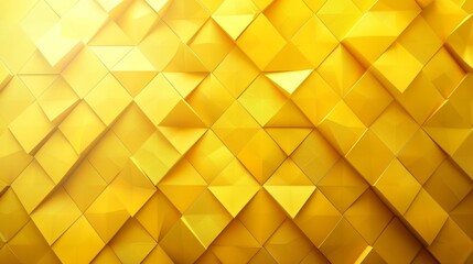 Poster - Yellow Background with Charming Geometric Pattern 