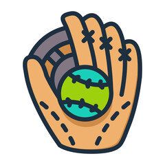 Sticker - Softball Glove Icon