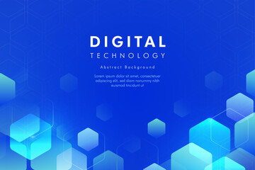 Blue Digital technology abstract backdrop background