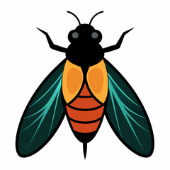 Wall Mural - a cute Cicada vector artwork illustration