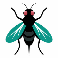 Wall Mural - a cute fly vector artwork illustration and svg