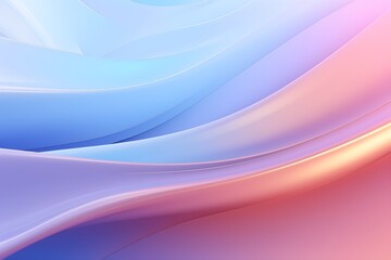 Wall Mural - Abstract background with smooth elegant pastel gradient waves flowing and glowing