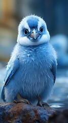 Wall Mural - blue eyed bird