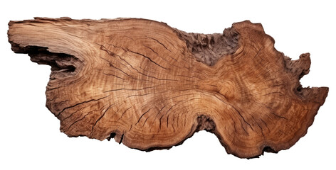 Wall Mural - cut of a huge old tree isolated on transparent background