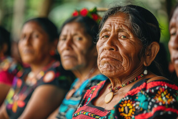 a group of indigenous women advocating for rights