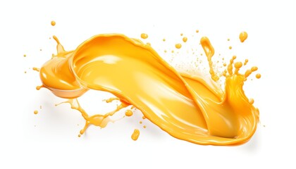 Wall Mural - orange yellow splash